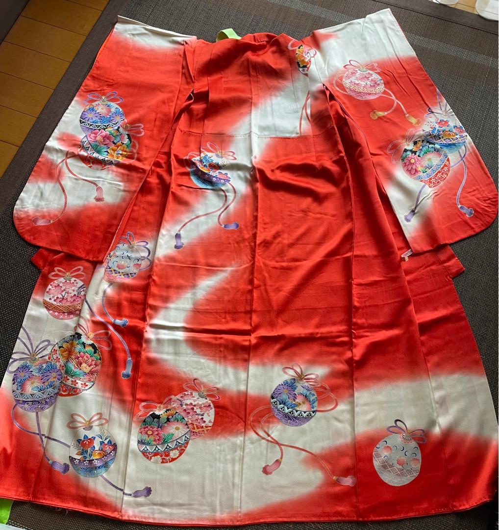 七五三　着物　長襦袢　袋帯　7才　女の子　クリーニング済み