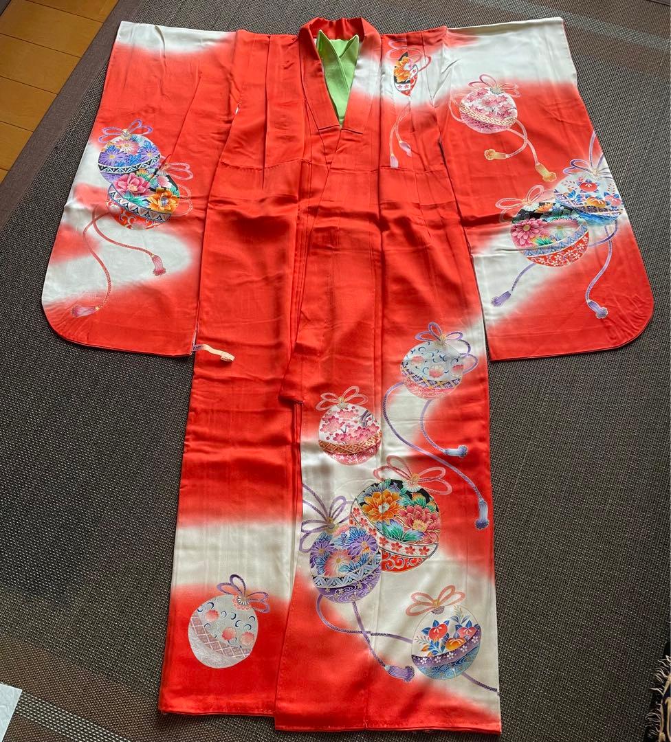 七五三　着物　長襦袢　袋帯　7才　女の子　クリーニング済み