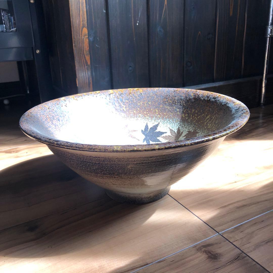 益子焼の手洗い洗面ボウル〔トイレ等に設置可〕