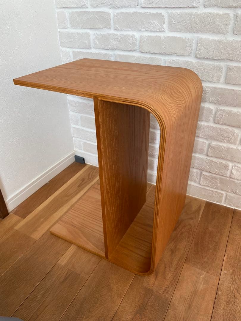 木製 サイドテーブル 2way