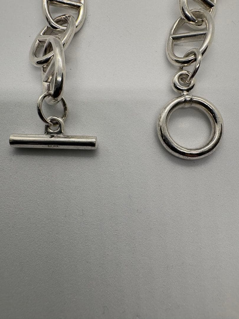 シルバーブレスレット　アンカーチェーン