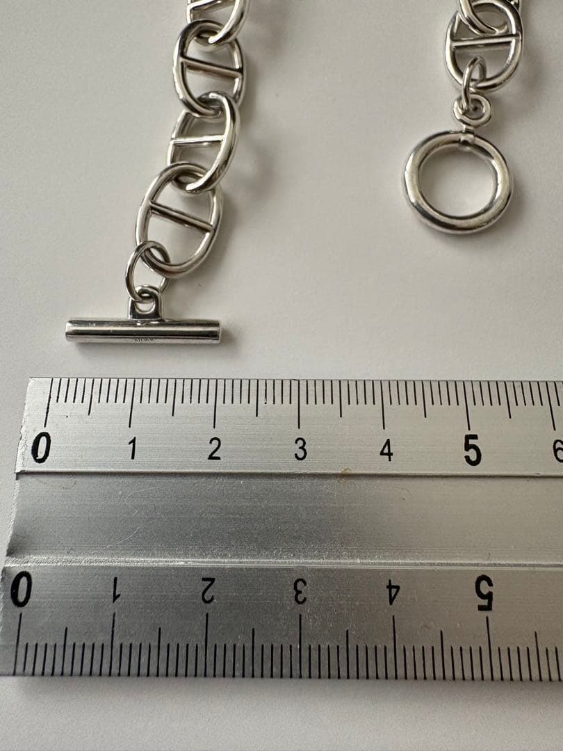 シルバーブレスレット　アンカーチェーン