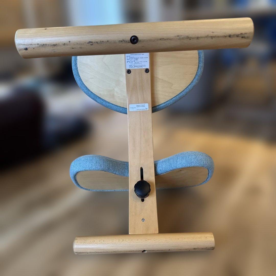 【美品】バランスイージー　姿勢矯正バランスチェア　ライトグリーン　リボ社