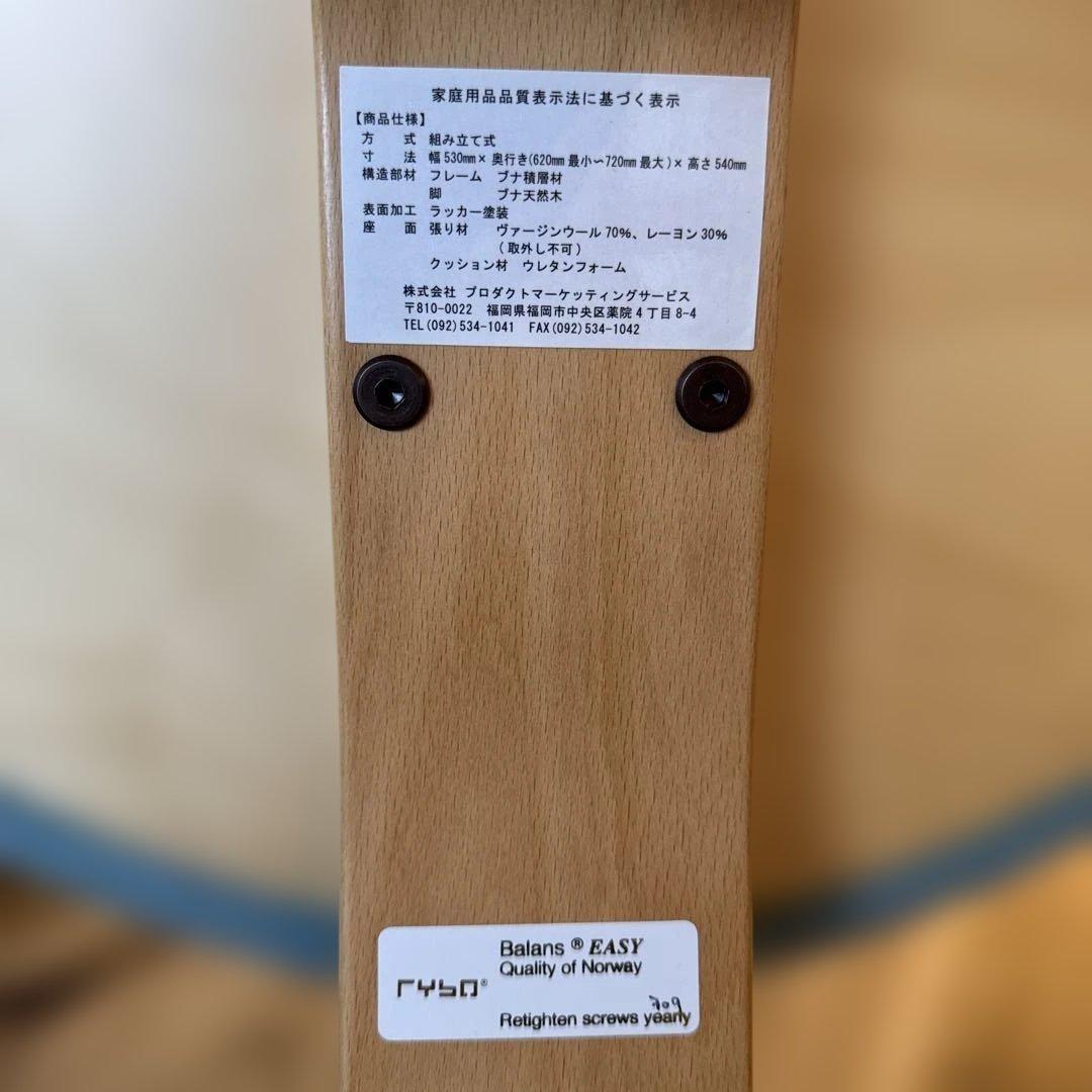 【美品】バランスイージー　姿勢矯正バランスチェア　ライトグリーン　リボ社