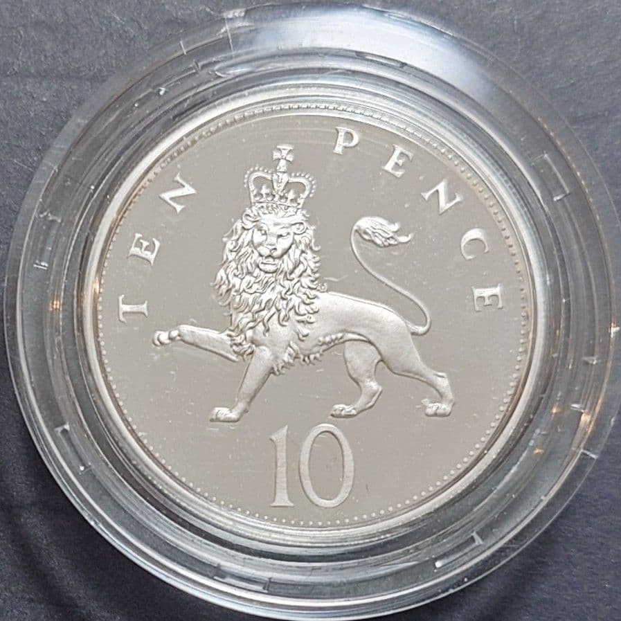 1992年 イギリス銀貨 シルバープルーフ10ペンス新型発行記念銀貨 SV925