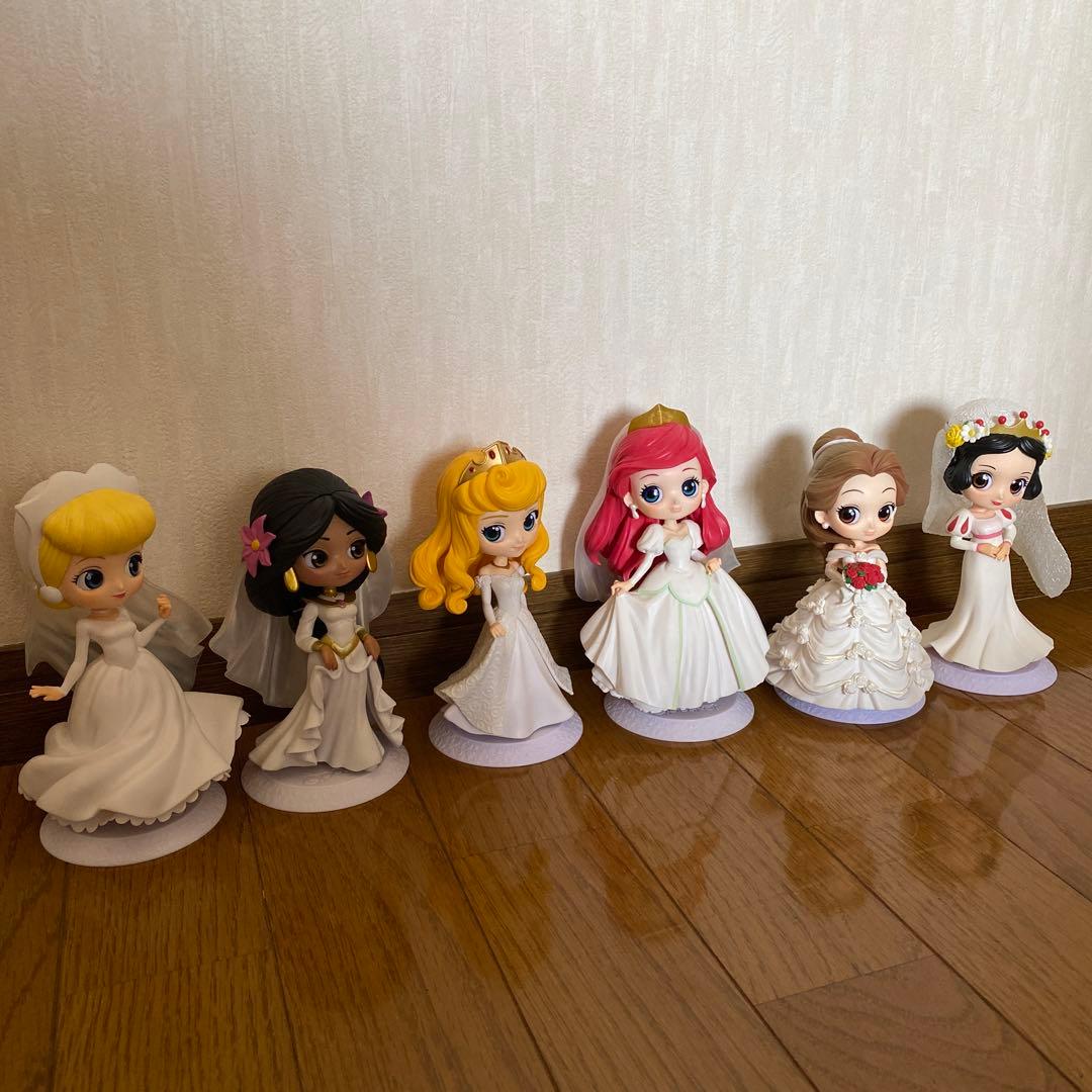 qposket プリンセス ホワイトカラー ディズニー セット ウエディング
