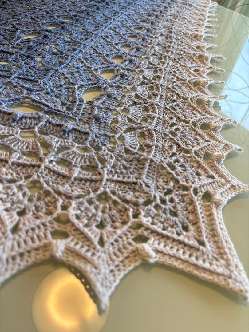 三角　バレエショール　綿100% 年中使用可　ヨーロッパ輸入糸　NEWデザイン