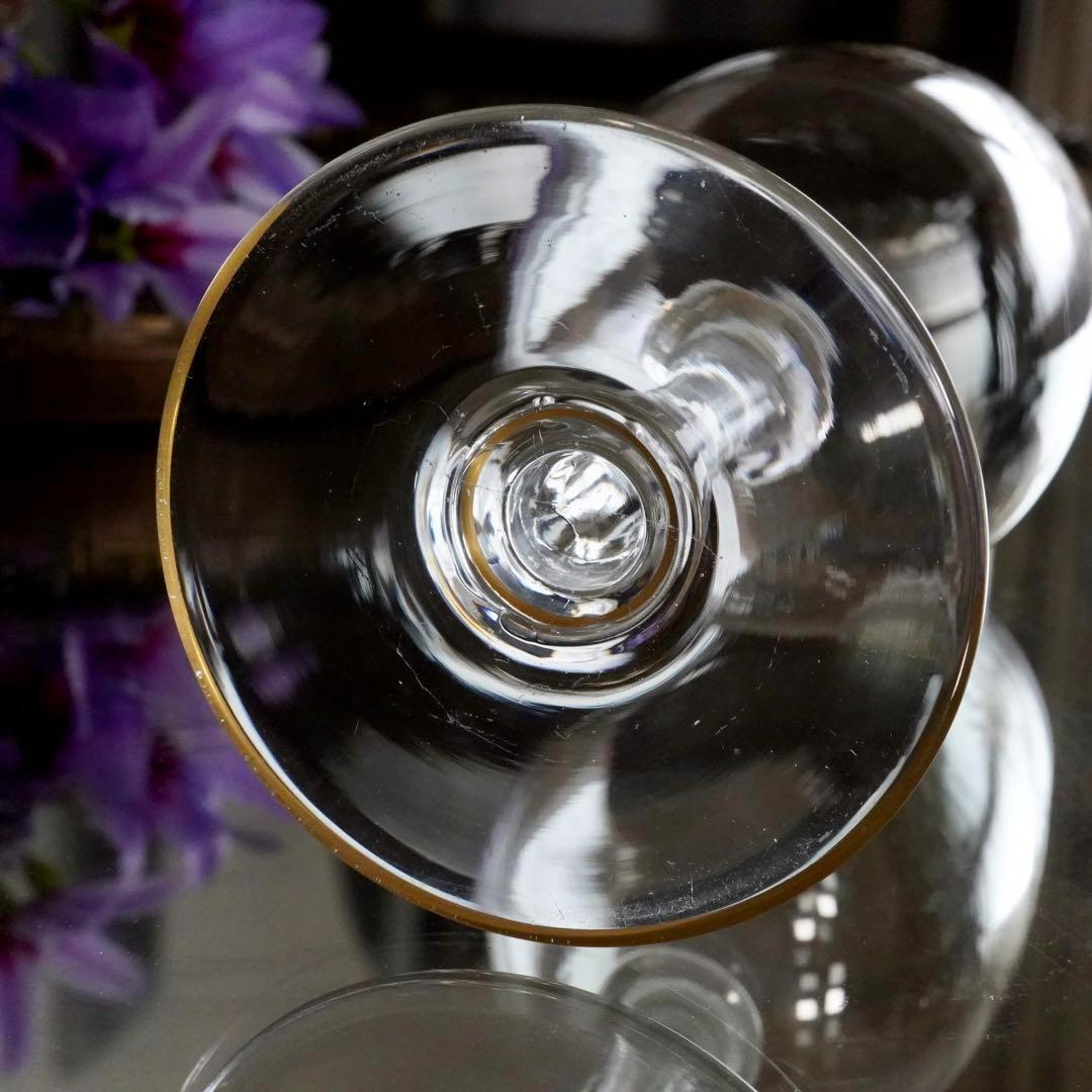 美品オールドバカラBACCARATセヴィーヌ金彩レカミエ★赤ワイングラス 1脚B