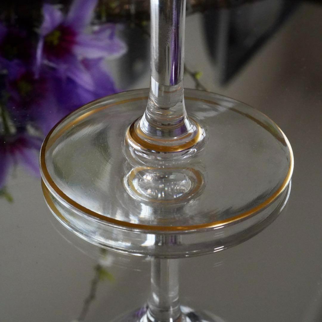 美品オールドバカラBACCARATセヴィーヌ金彩レカミエ★赤ワイングラス 1脚B