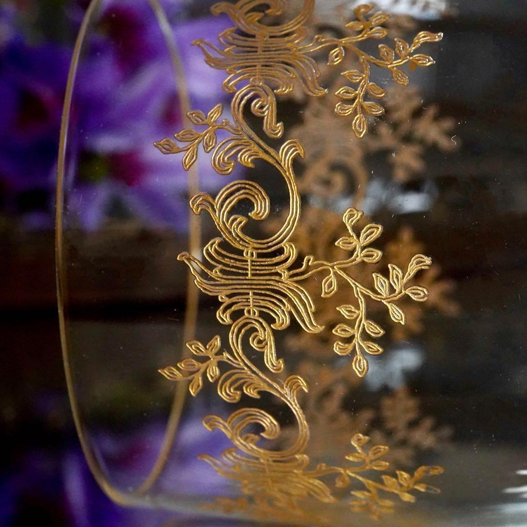 美品オールドバカラBACCARATセヴィーヌ金彩レカミエ★赤ワイングラス 1脚B