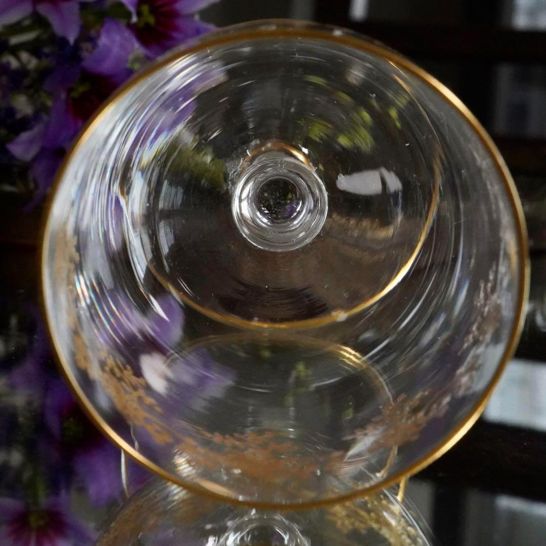 美品オールドバカラBACCARATセヴィーヌ金彩レカミエ★赤ワイングラス 1脚B