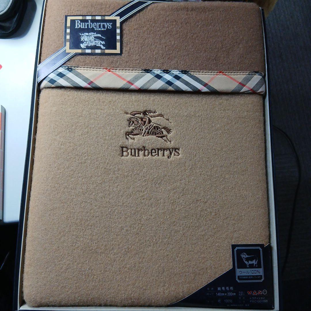 Burberrys　純毛毛布　ウール100％　ノバチェック柄　バーバリー
