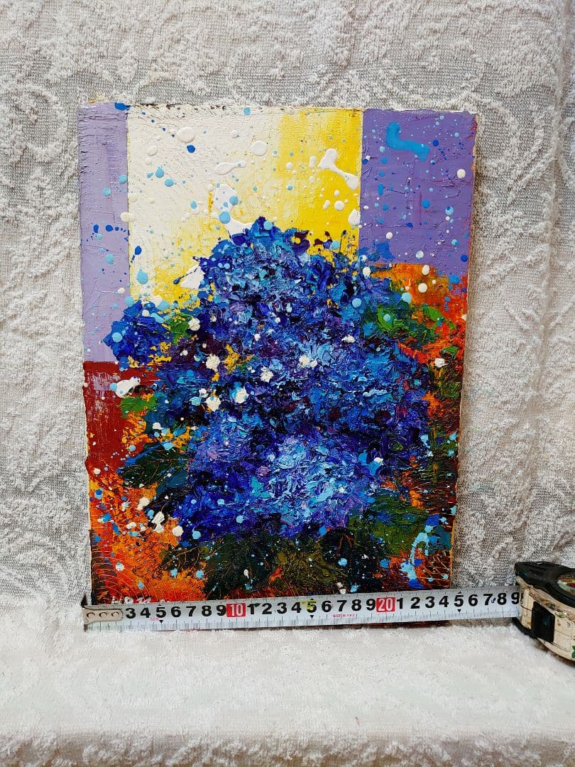 油絵 絵画【紫陽花F4号】
