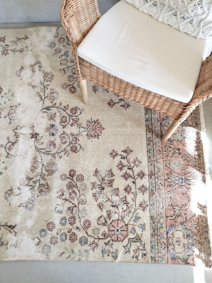 超大判/ベージュベースにパステルブルーやミントグリーン　No.743