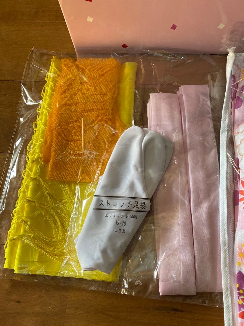 七五三　着物　7歳　女の子　四つ身着物　フルセット