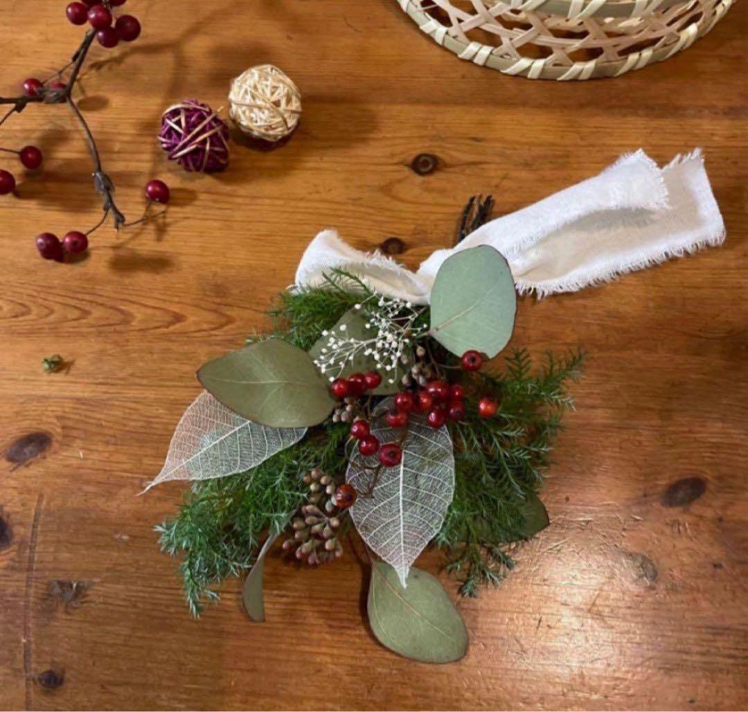 【受注制作】しめ縄　しめ飾り　お正月飾り　玄関飾り　スワッグ　ドライフラワー