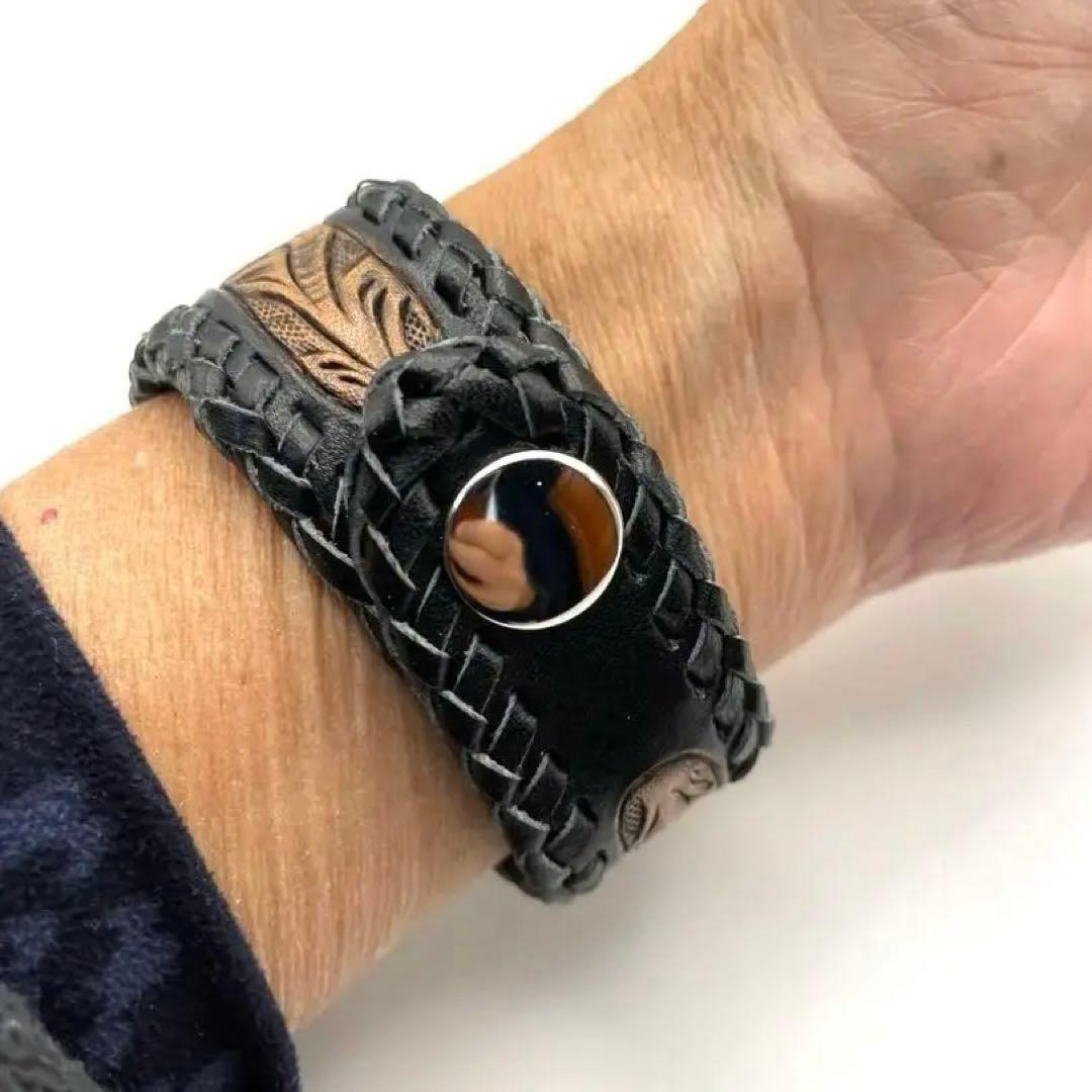 ハンドメイド　レザーバンド腕時計【KC’sクオーツムーブメント使用】