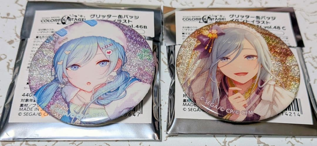 プロジェクトセカイ 日野森雫 グリッター缶バッジ 3点セット - メルカリ