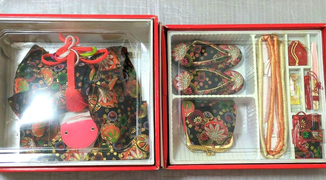 七五三フルセット　正絹　七歳　桜鞠文　1回着用　金駒刺繍　暈し染め　金彩　京友禅