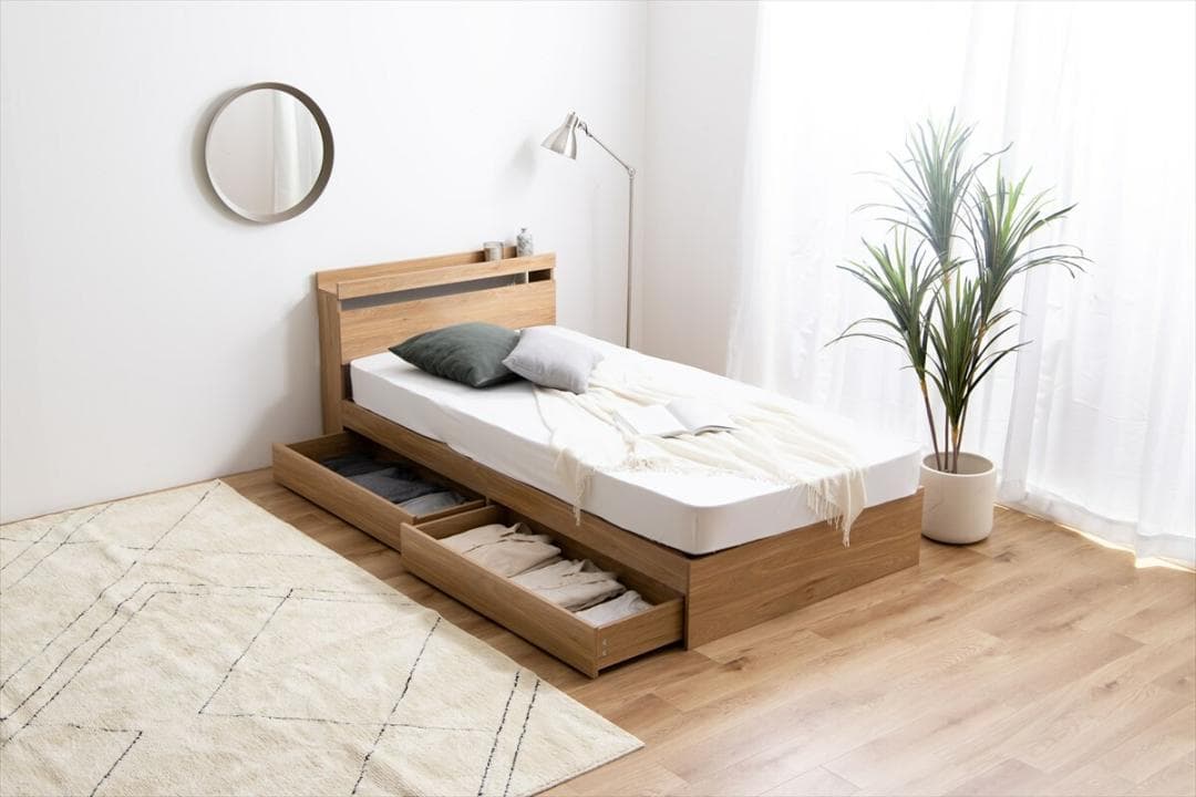 IN BD PT　シングルベット　フレームのみ　ホワイト