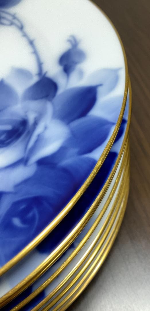 大倉陶園　OKURA 　ブルーローズ　8枚セット（美品）