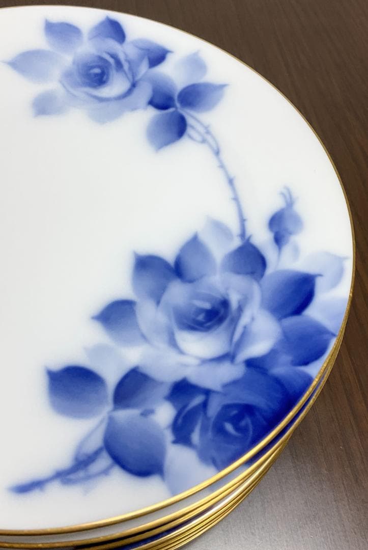 大倉陶園　OKURA 　ブルーローズ　8枚セット（美品）