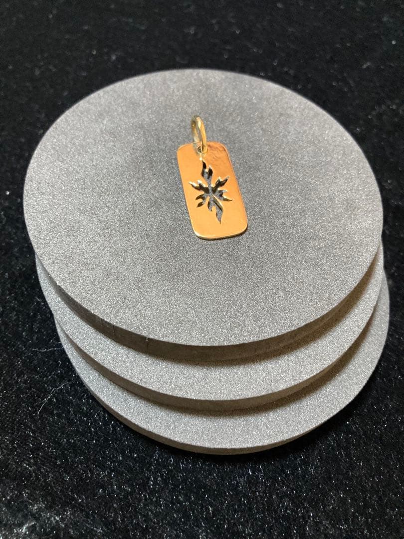 Dog Tag フレイムパターン Pendant 真鍮