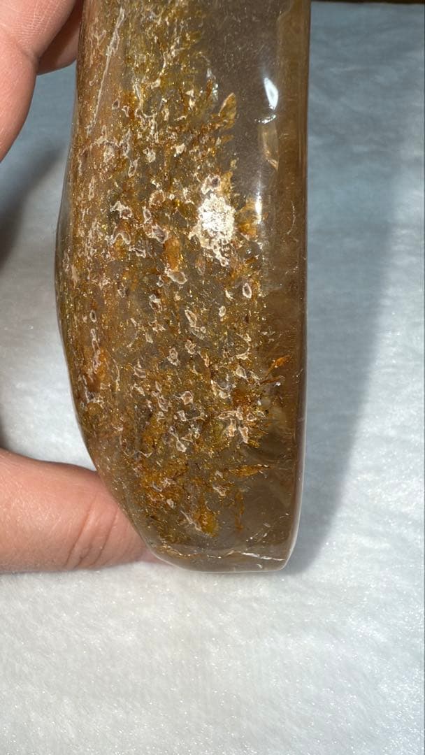 彫刻原石龍神様 宝珠 陰陽太極図 雲文 ゴールデンヒーラー リモナイト 虹 置物