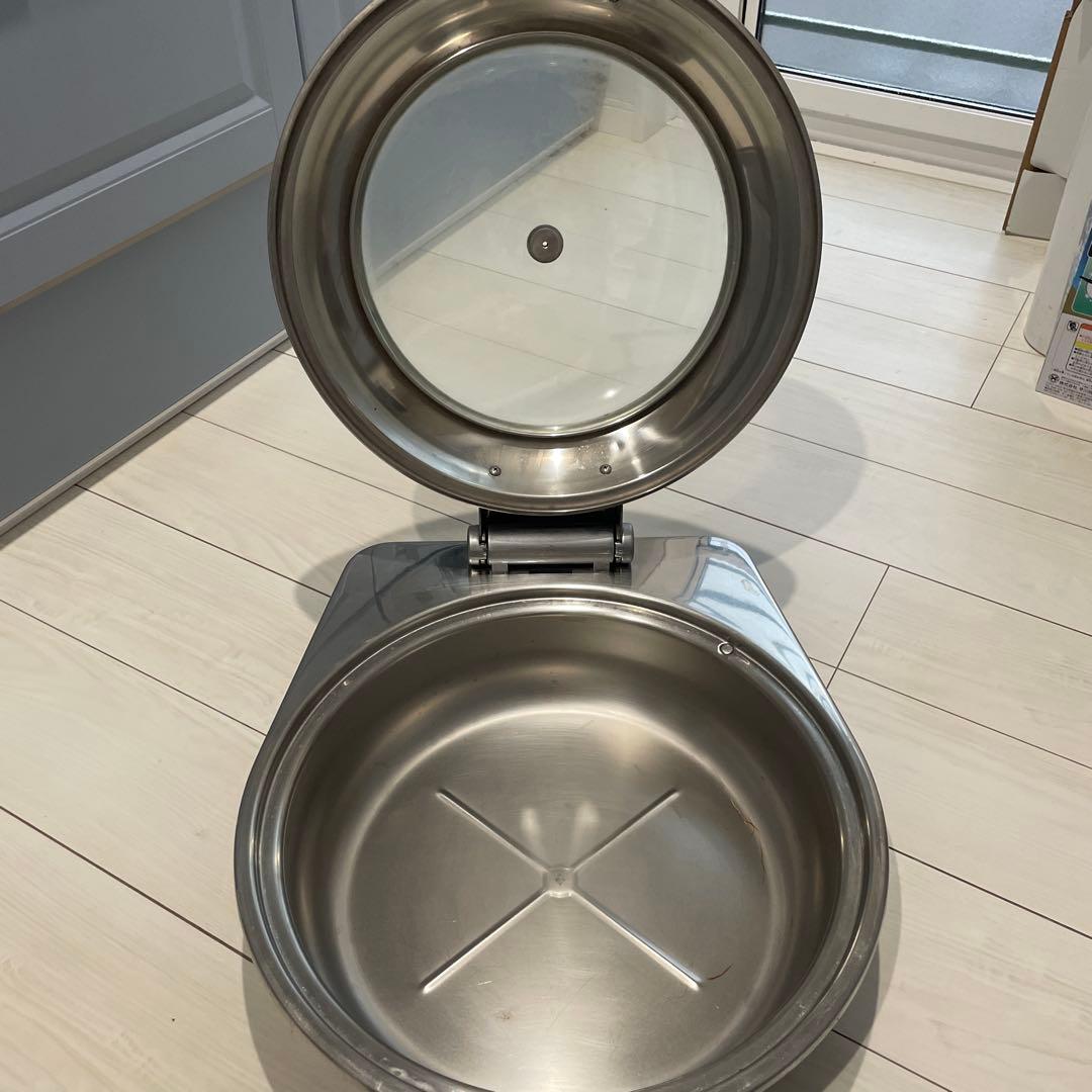 ステンレス製 保温調理鍋 蓋付き　チェーフィングディッシュ