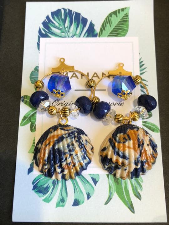 YyYさん専用♡天然石とshellピアス イヤリング