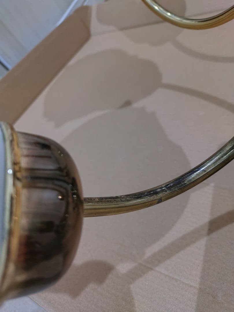 5灯シャンデリア ガラス・金属製