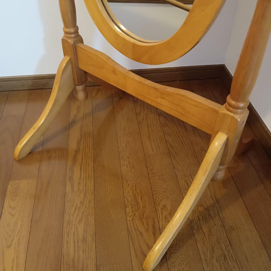 美品★ レトロ　オーバル型 アンティーク全身鏡　スタンドミラー　ヴィンテージ