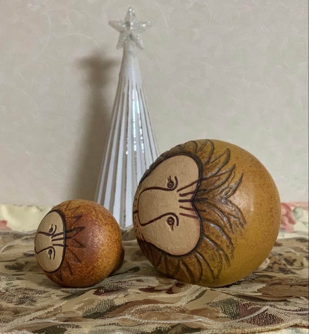 《花ページ》リサ・ラーソン【ライオン】セミミディアム・ミニ《美品》