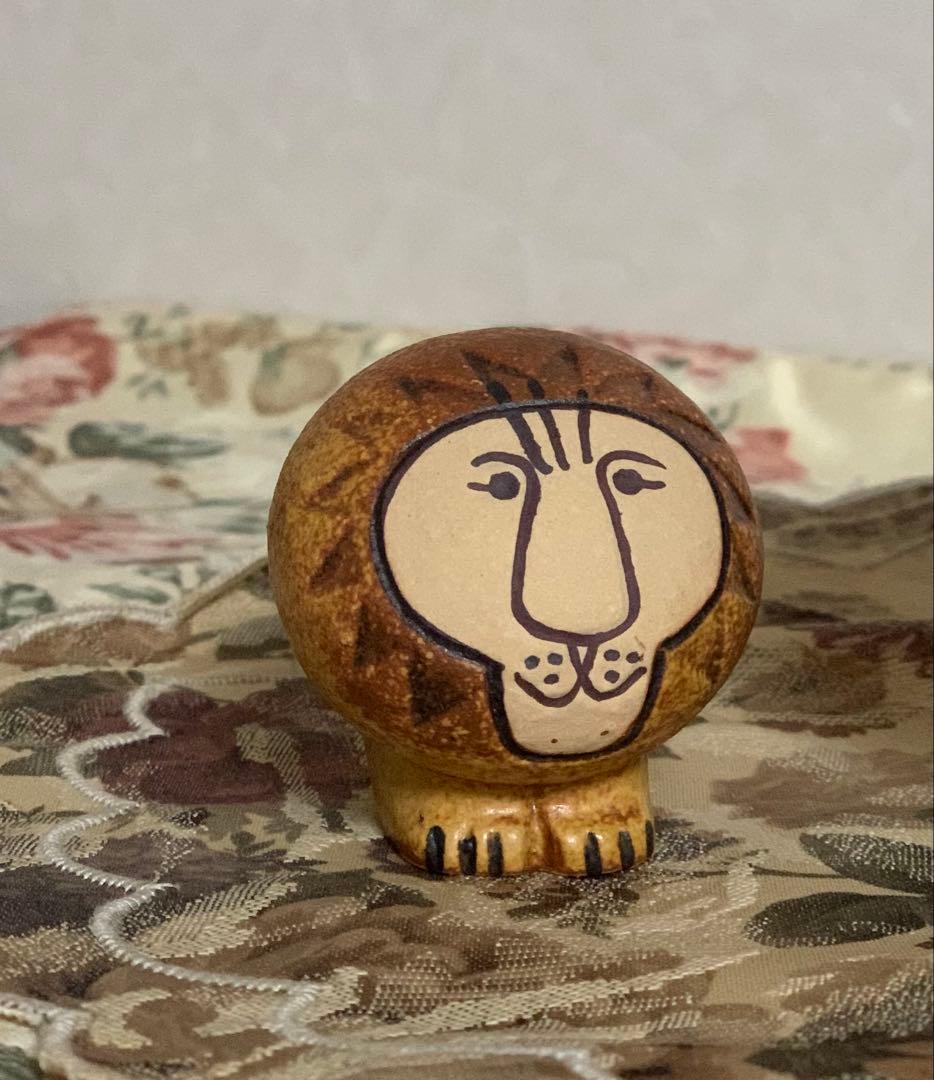 《花ページ》リサ・ラーソン【ライオン】セミミディアム・ミニ《美品》