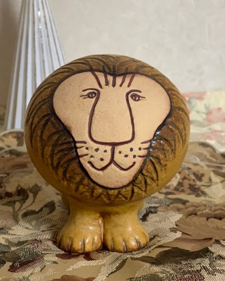 《花ページ》リサ・ラーソン【ライオン】セミミディアム・ミニ《美品》