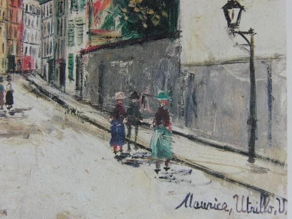 ユトリロ、モンマルトル、希少画集より、高級額付 - メルカリ