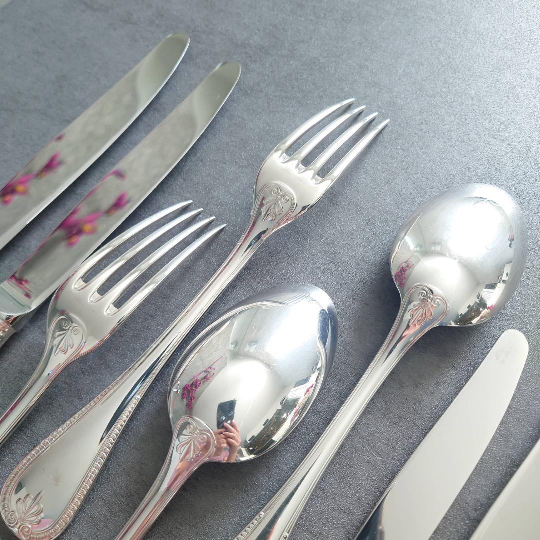 美品 クリストフル マルメゾン テーブルサイズ デザートサイズ 12点