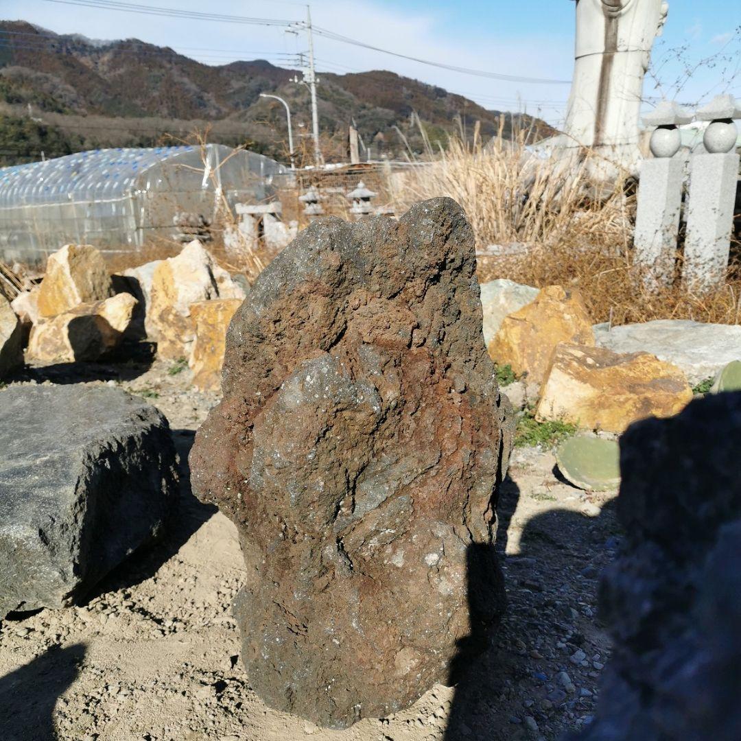 富士　溶岩石　146キロ　庭石　鑑賞石　石　庭　坪庭　ガーデニング　置物