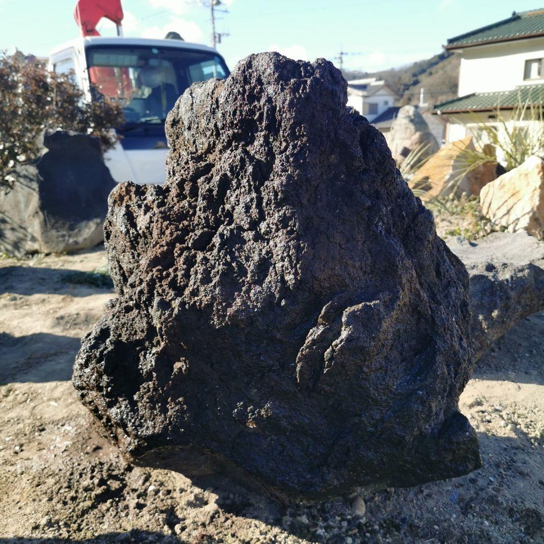 富士　溶岩石　146キロ　庭石　鑑賞石　石　庭　坪庭　ガーデニング　置物