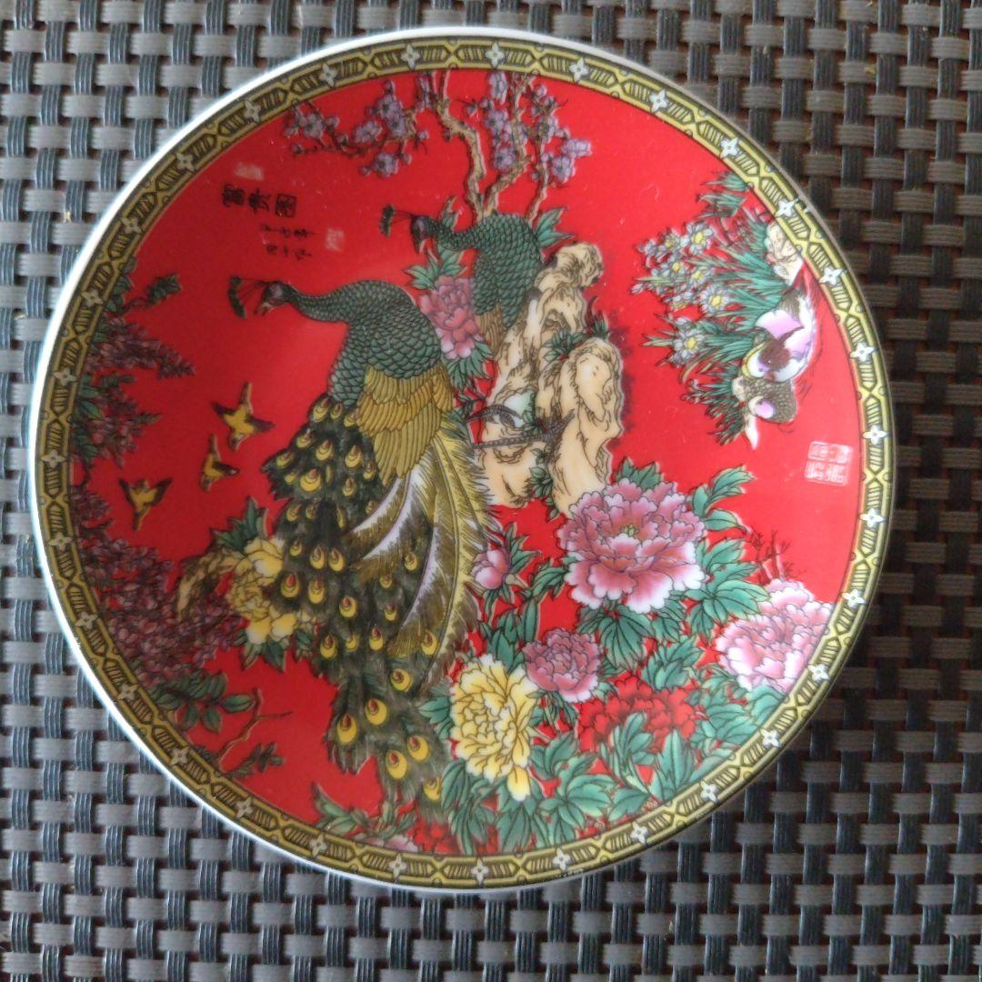 富贵凤凰牡丹图粉彩筆硯大清乾隆年制官窯本物保証