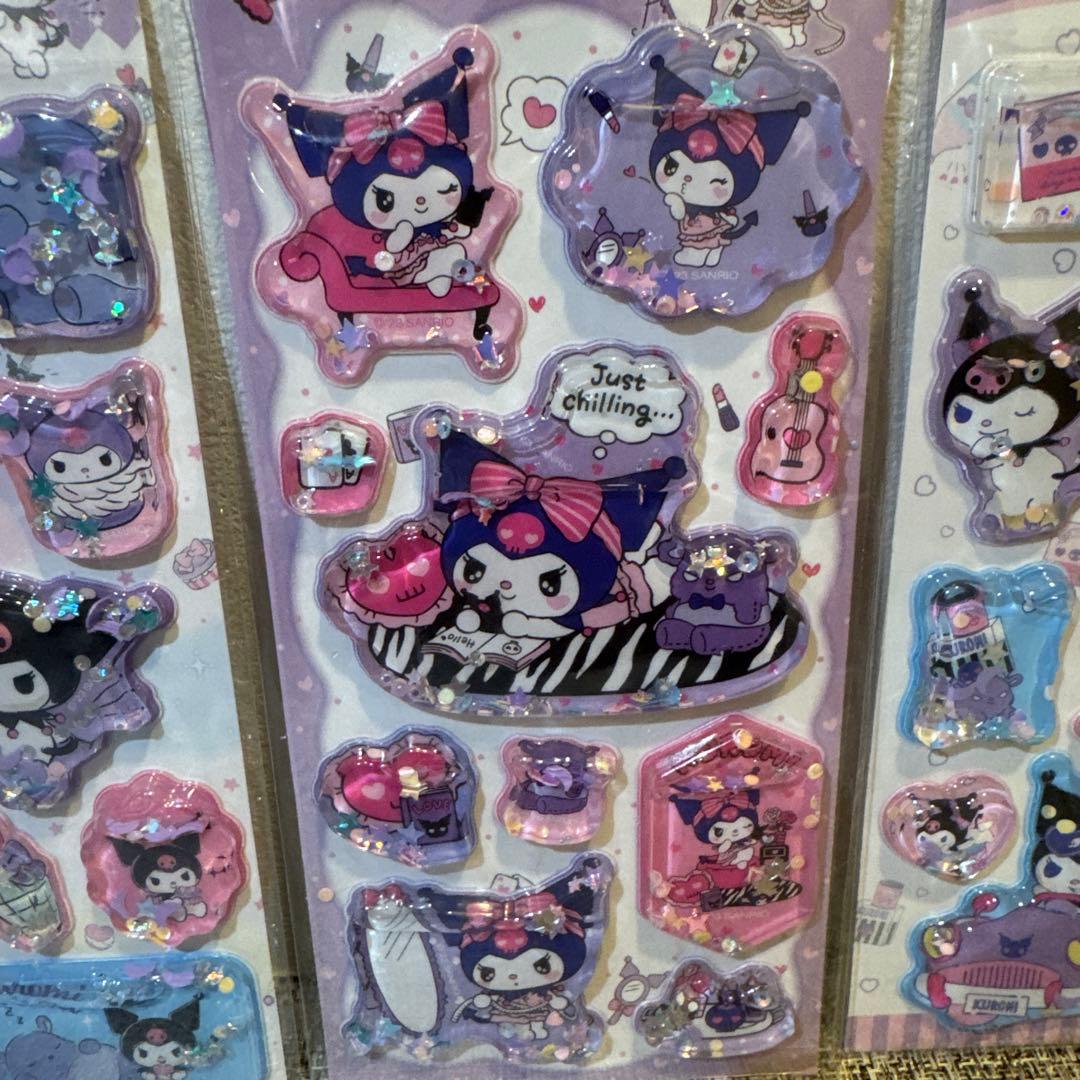 クロミウォーターシール 3枚セット サンリオ 海外正規品 シャカシャカ