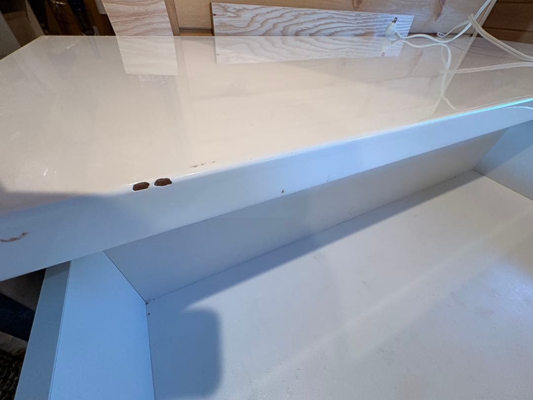 ダークブラウン木製キッチンカウンター