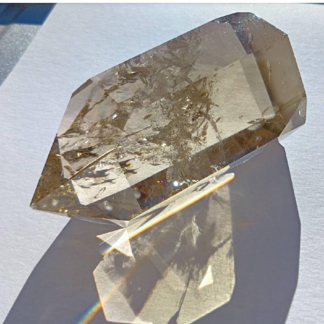 スモーキークォーツ ポリッシュ ポイント★コレクション★天然石 置物 六角柱