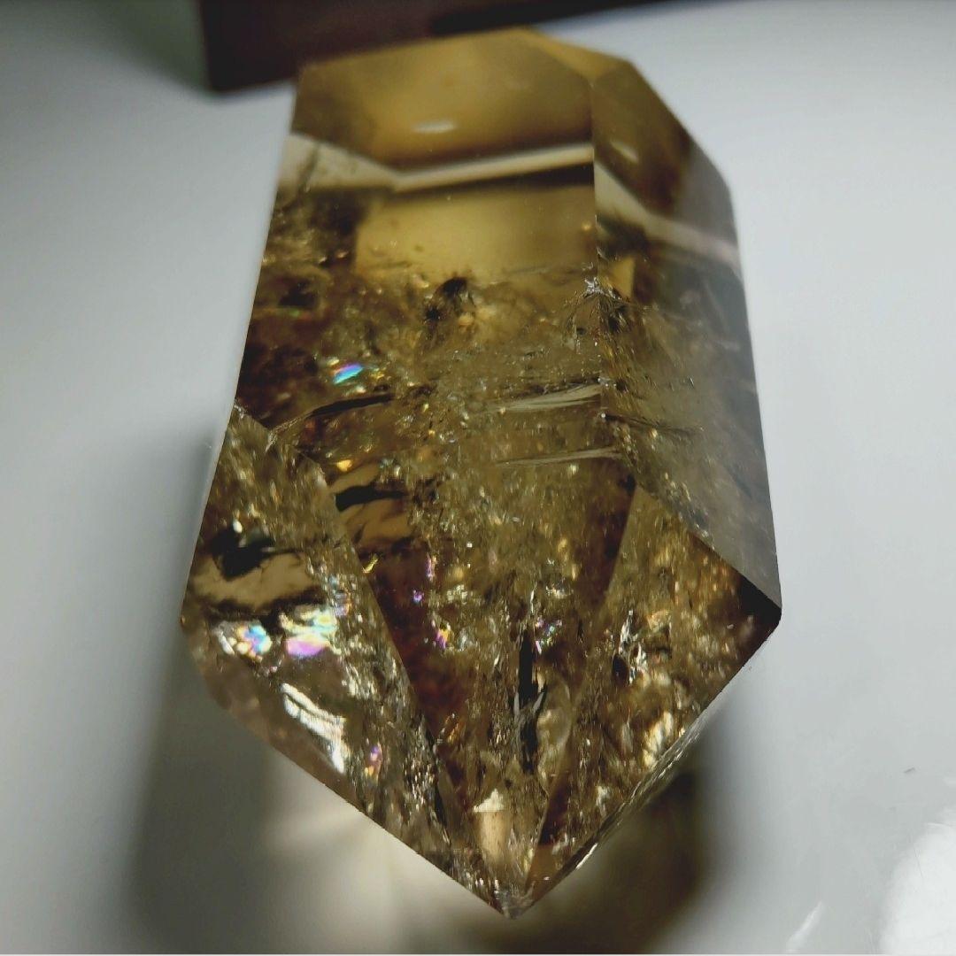 スモーキークォーツ ポリッシュ ポイント★コレクション★天然石 置物 六角柱