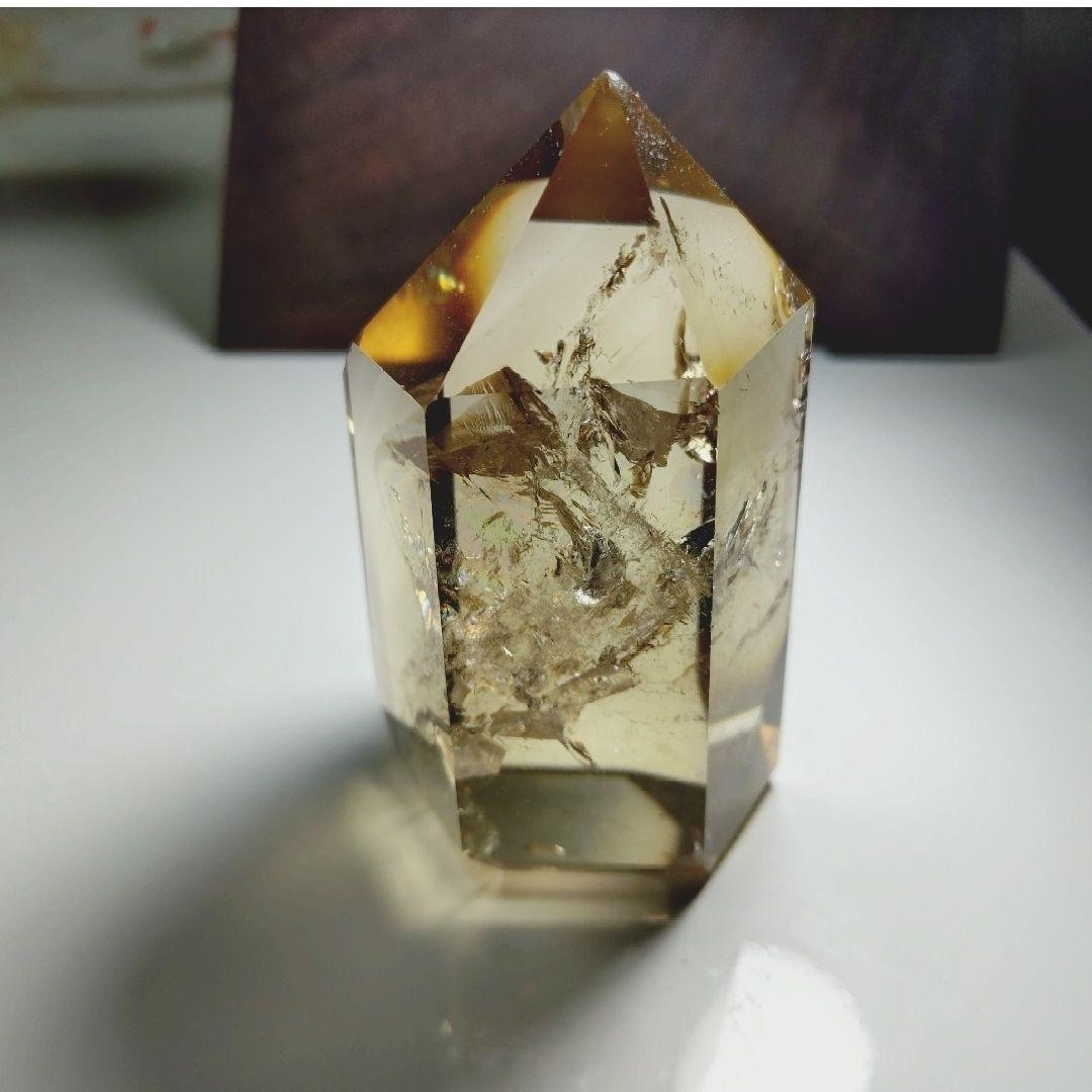スモーキークォーツ ポリッシュ ポイント★コレクション★天然石 置物 六角柱