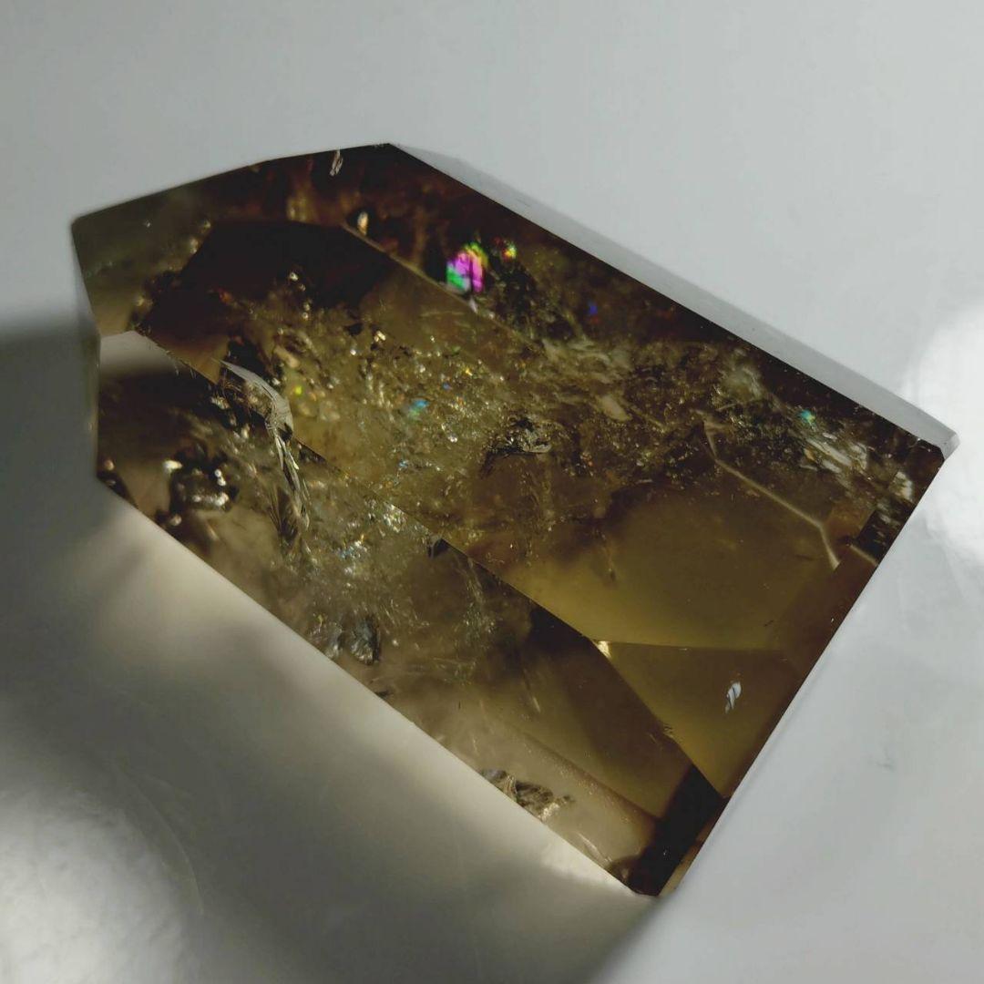 スモーキークォーツ ポリッシュ ポイント★コレクション★天然石 置物 六角柱