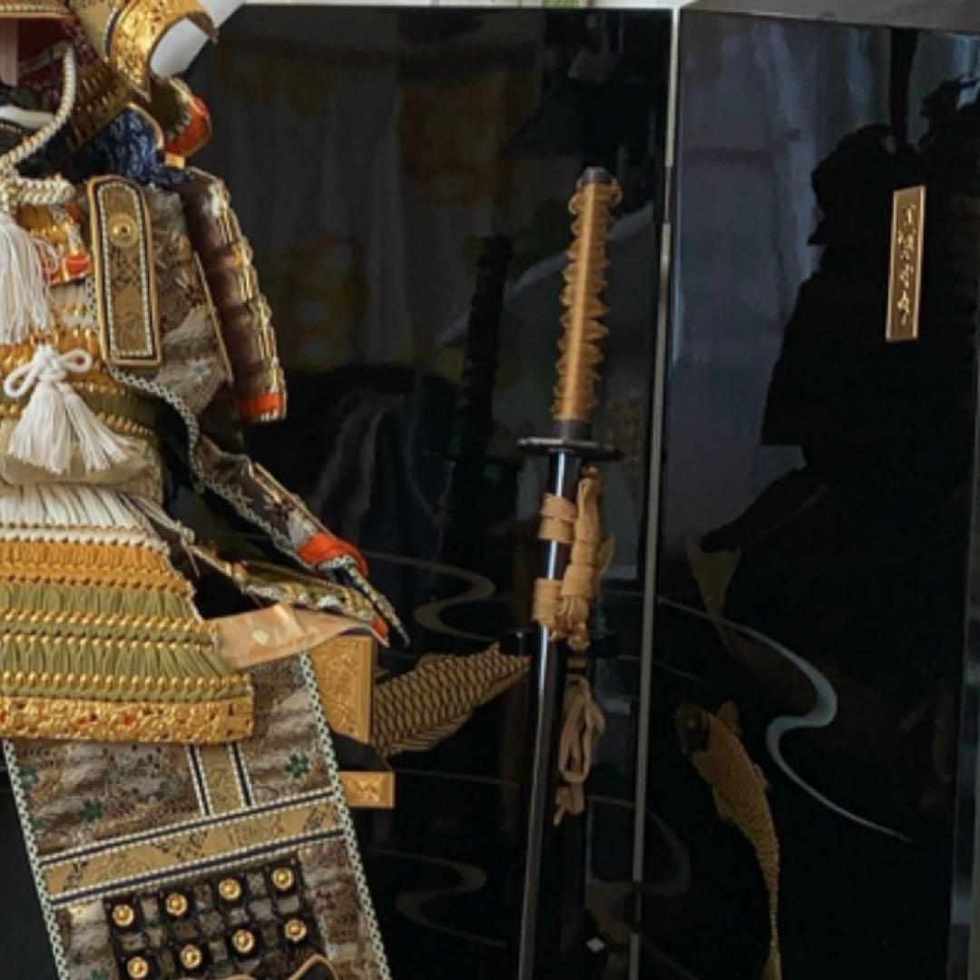 武蔵⭐︎ 5月人形　兜　屏風　土台付き⭐︎