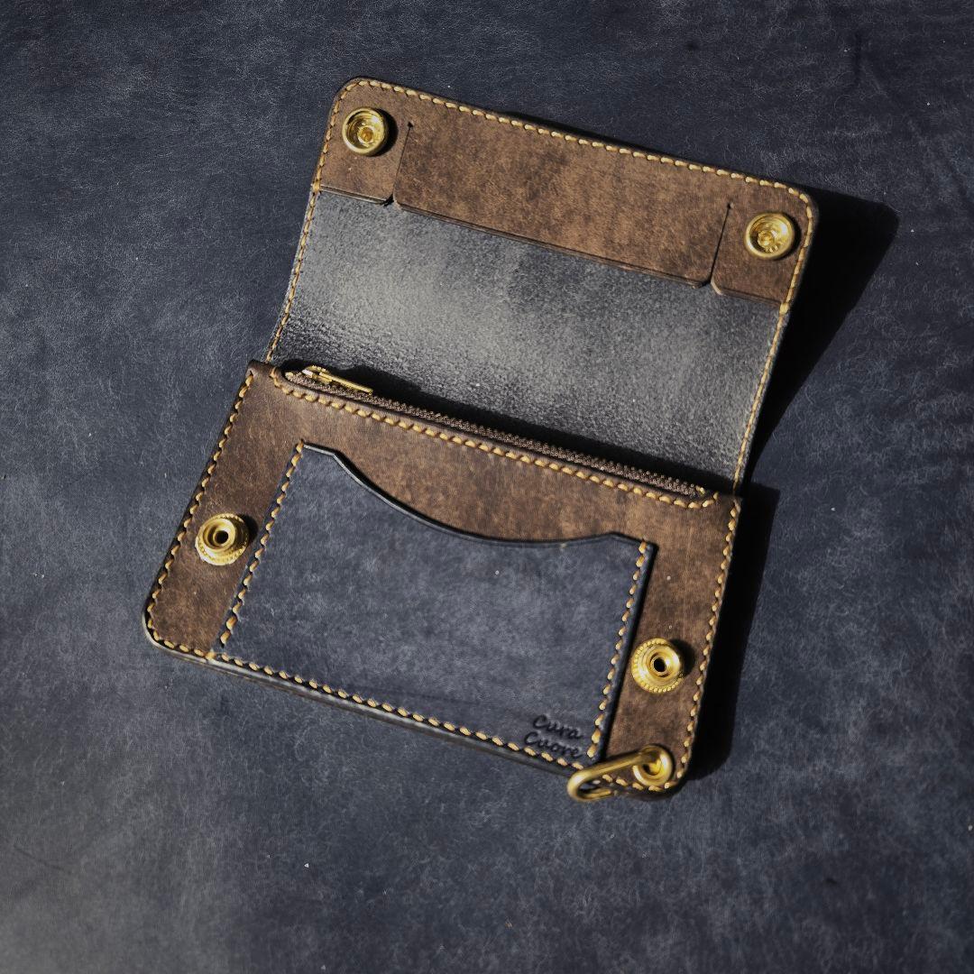 275ミドル　トラッカーウォレット イタリアンレザーMARGOT【NY&DB】