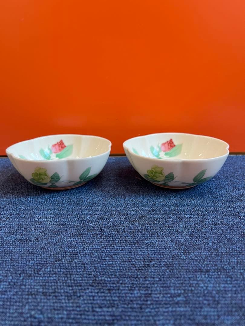 1403 香蘭社　花型小鉢　2客　未使用