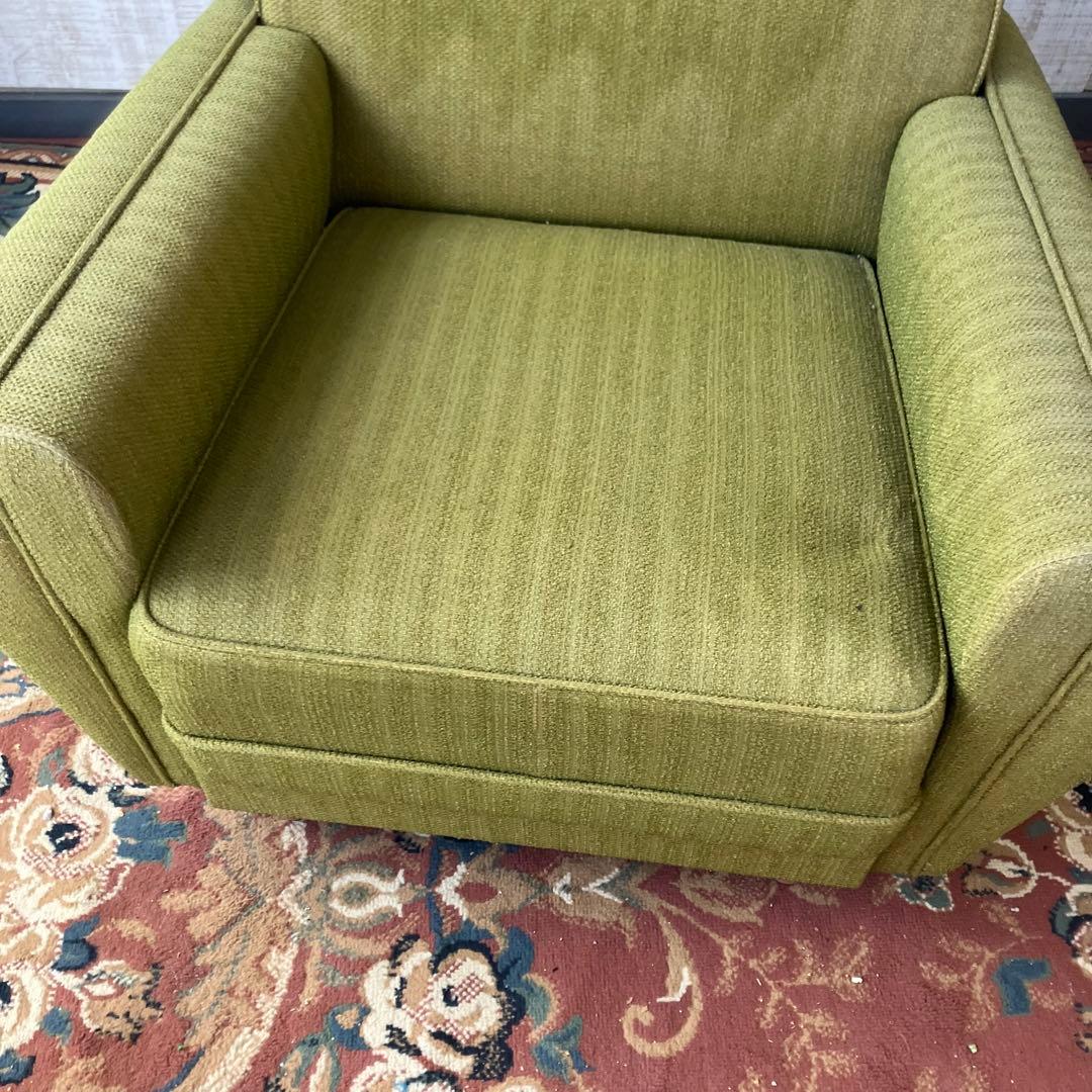 ② 昭和レトロ ミッドセンチュリー 一人掛けソファー ロビーチェア アームチェア